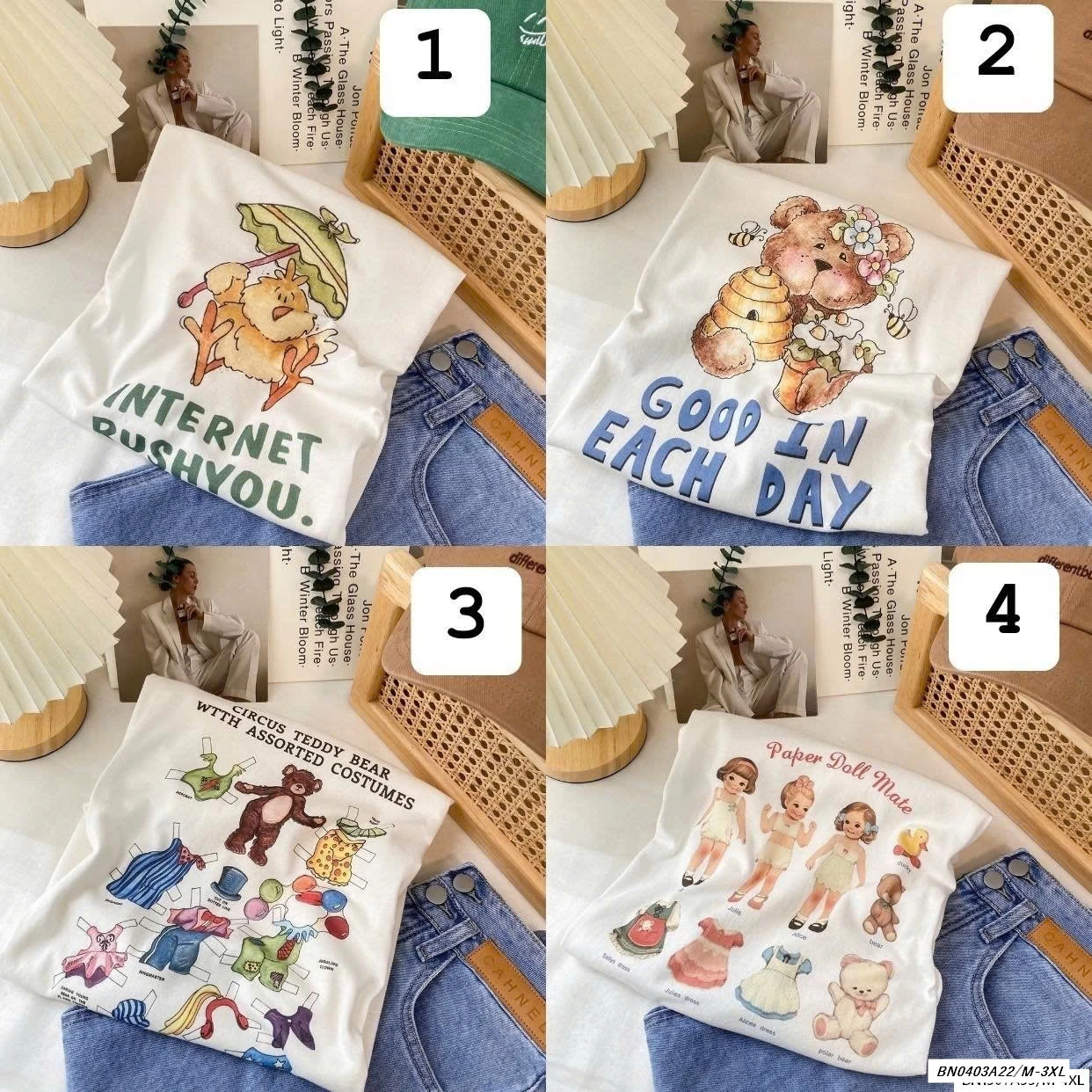 ÁO PHÔNG NỮ IN HÌNH KUTE