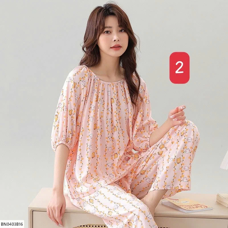 BỘ COTTON LANH LỤA NỮ MẶC NHÀ