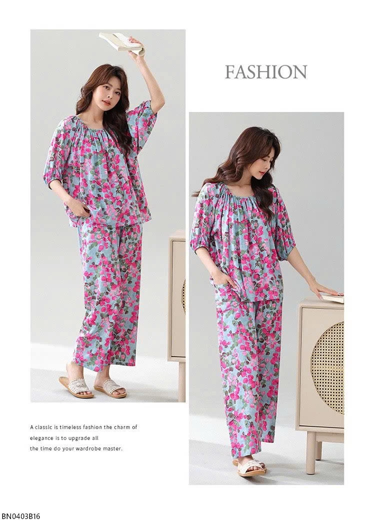 BỘ COTTON LANH LỤA NỮ MẶC NHÀ