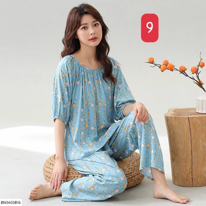 BỘ COTTON LANH LỤA NỮ MẶC NHÀ