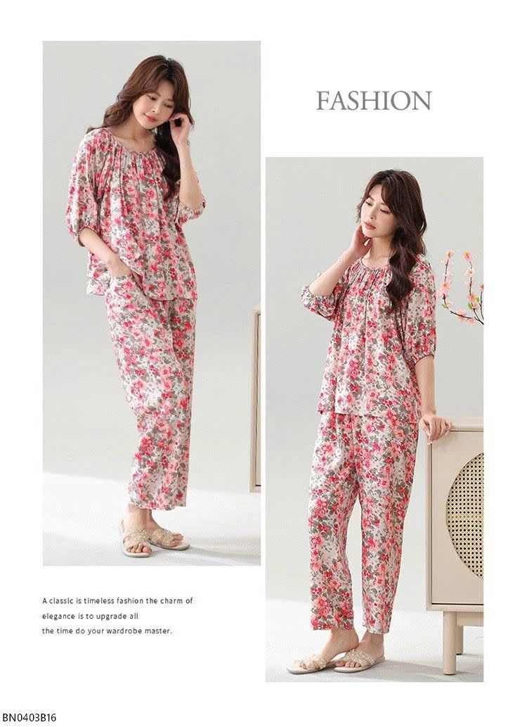 BỘ COTTON LANH LỤA NỮ MẶC NHÀ