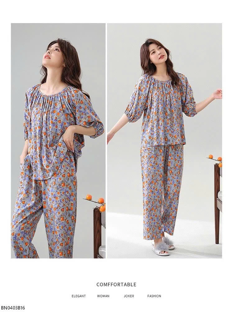 BỘ COTTON LANH LỤA NỮ MẶC NHÀ