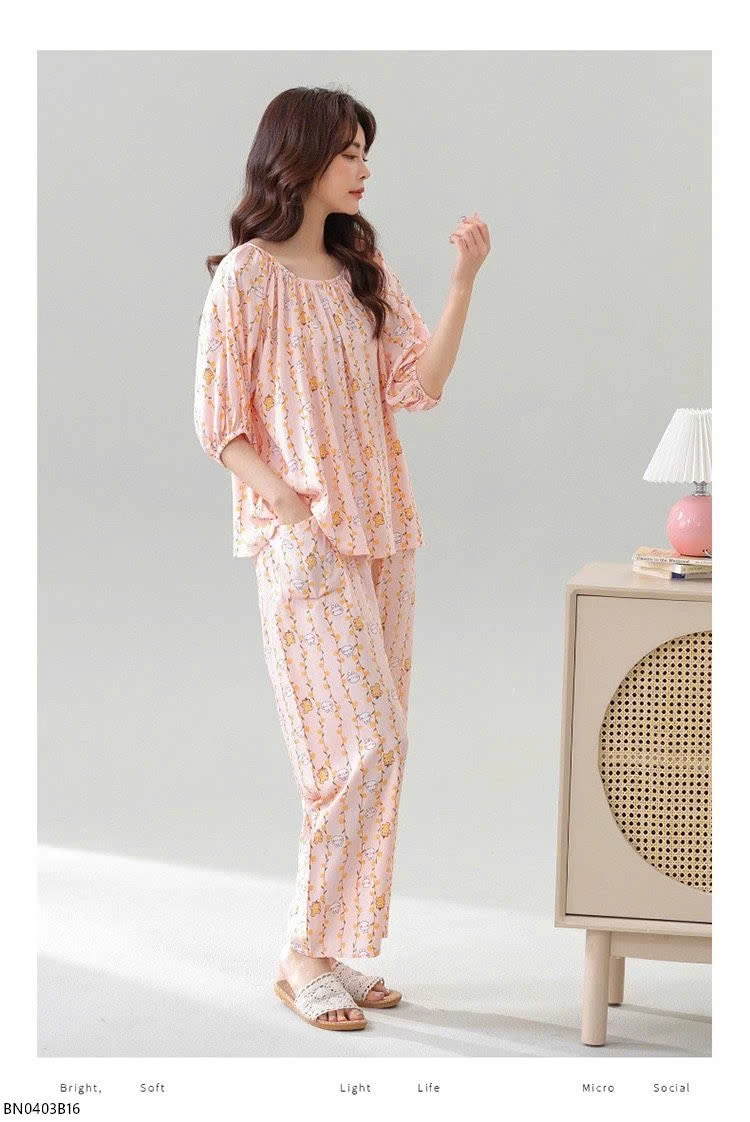 BỘ COTTON LANH LỤA NỮ MẶC NHÀ