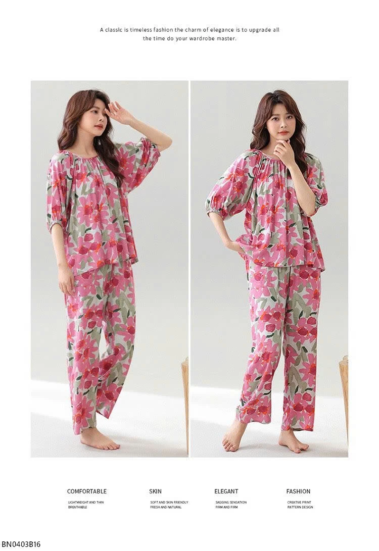 BỘ COTTON LANH LỤA NỮ MẶC NHÀ