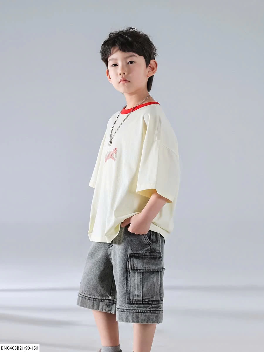 ÁO PHÔNG BÉ TRAI IN CHỮ