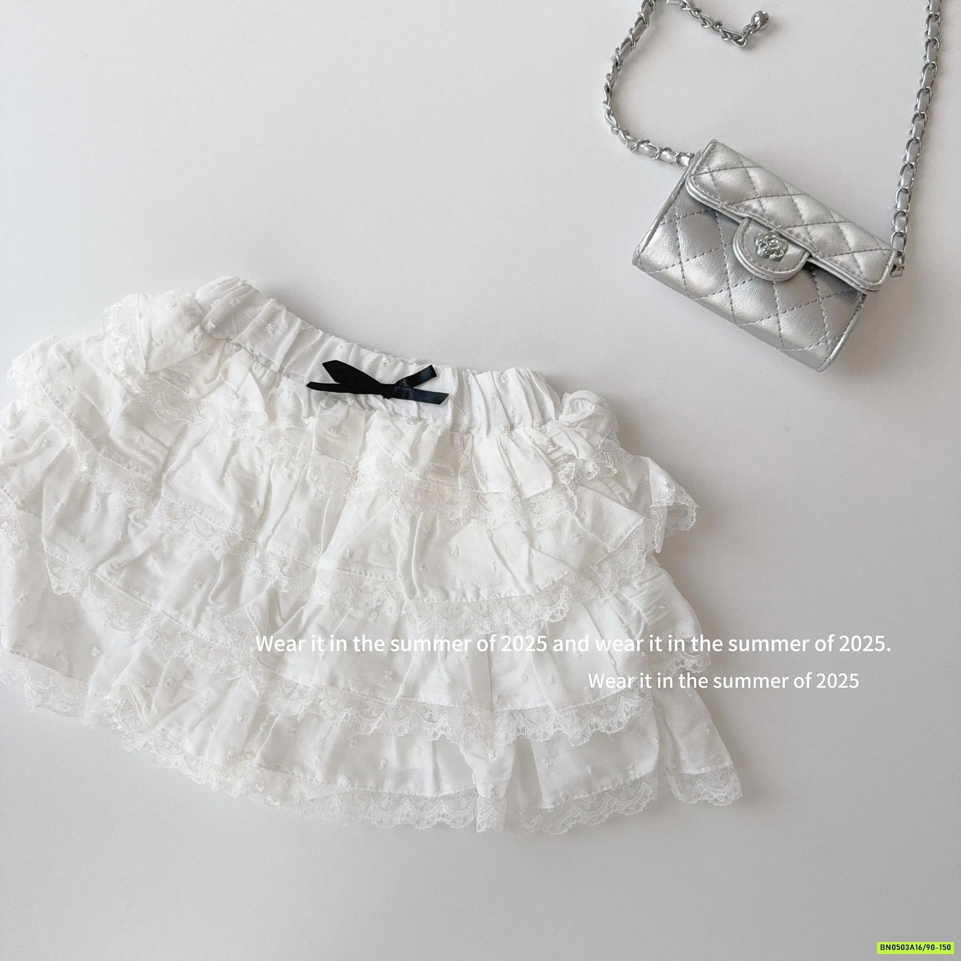 CHÂN VÁY VOA XẾP TẦNG T&QKIDS