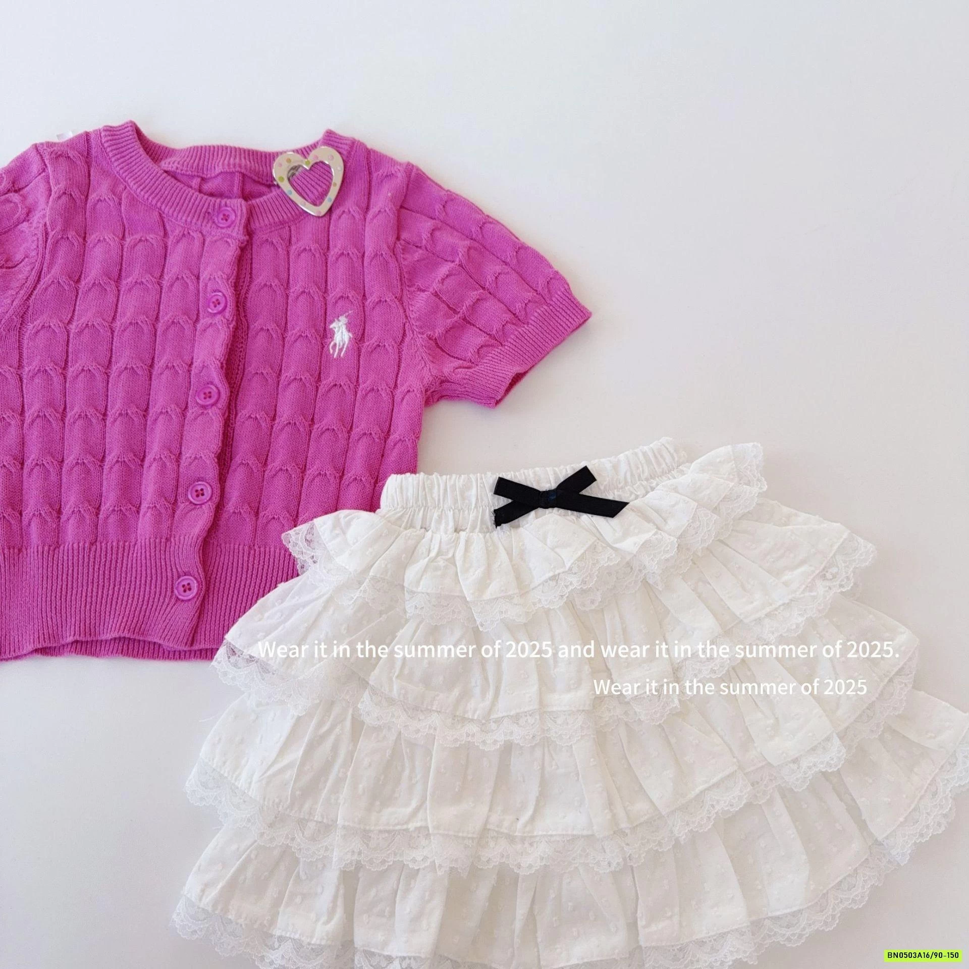 CHÂN VÁY VOA XẾP TẦNG T&QKIDS