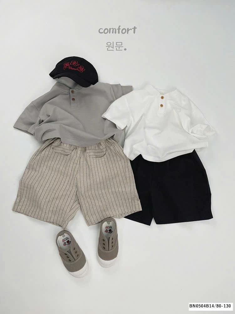 ÁO THUN CÚC CỔ HÀN QUỐC