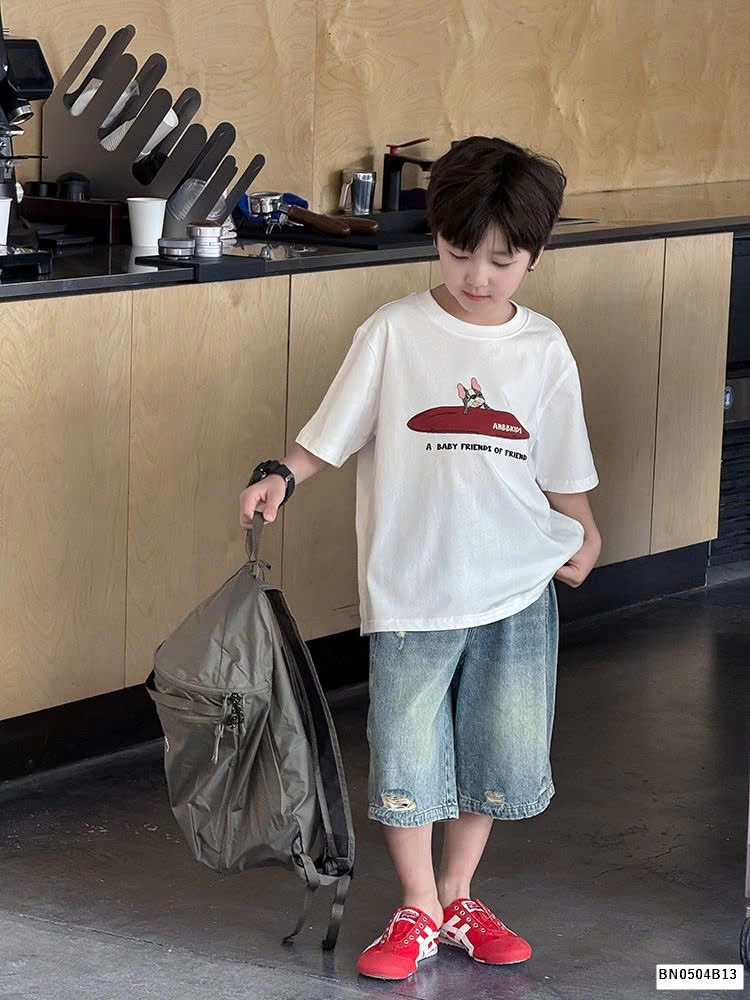BST áo phông cún  AMBB bé trai 25B146