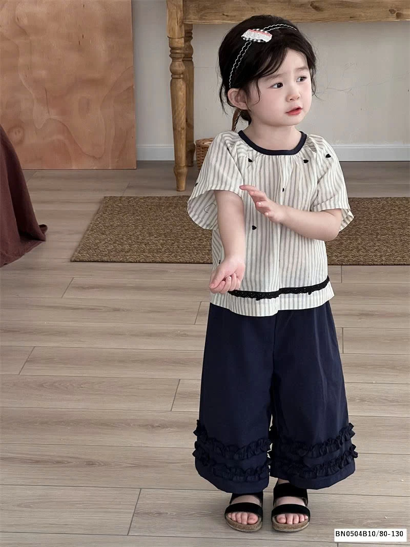 ÁO KẺ TIM CHO BÉ GÁI