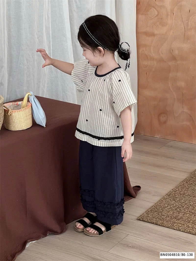 ÁO KẺ TIM CHO BÉ GÁI