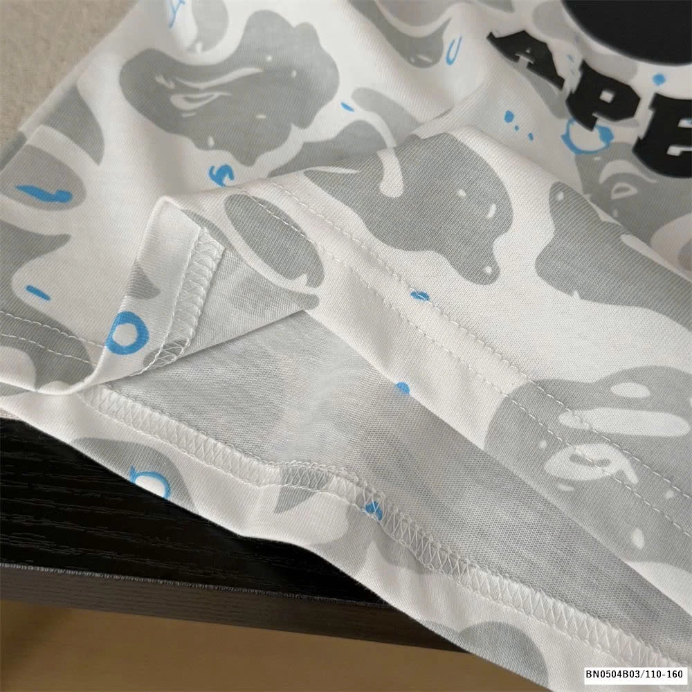 ÁO CỘC TAY HỌA TIẾT LOANG MÀU