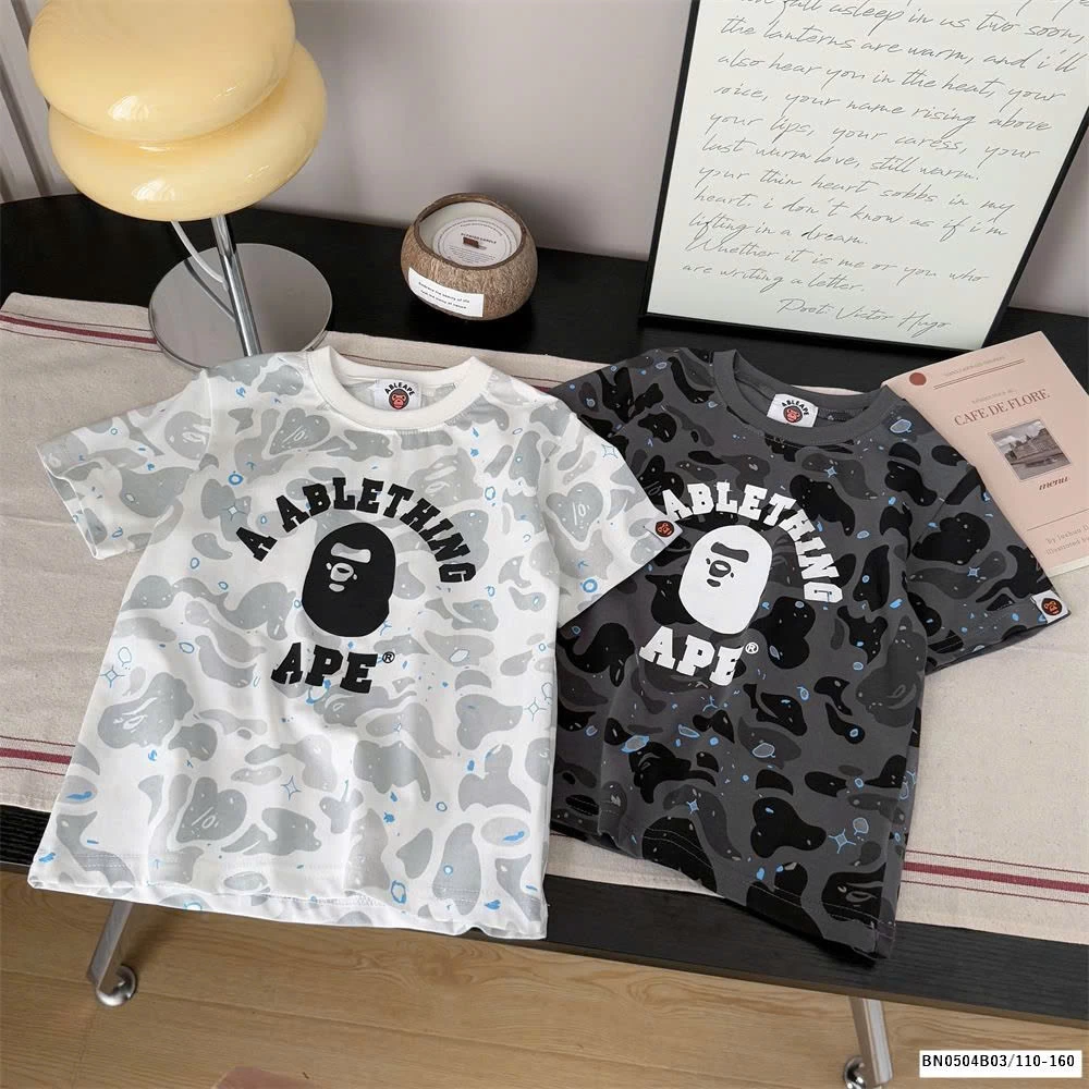 ÁO CỘC TAY HỌA TIẾT LOANG MÀU