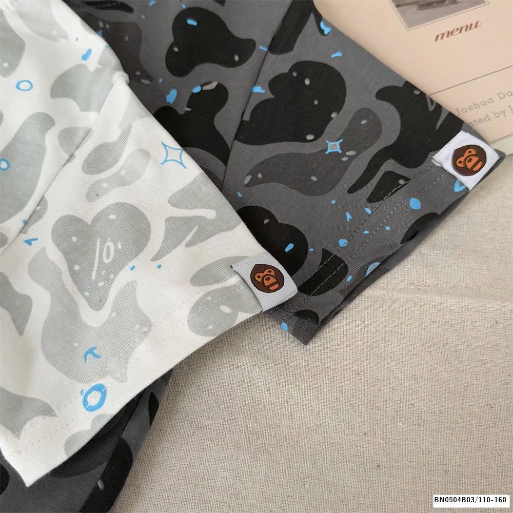 ÁO CỘC TAY HỌA TIẾT LOANG MÀU