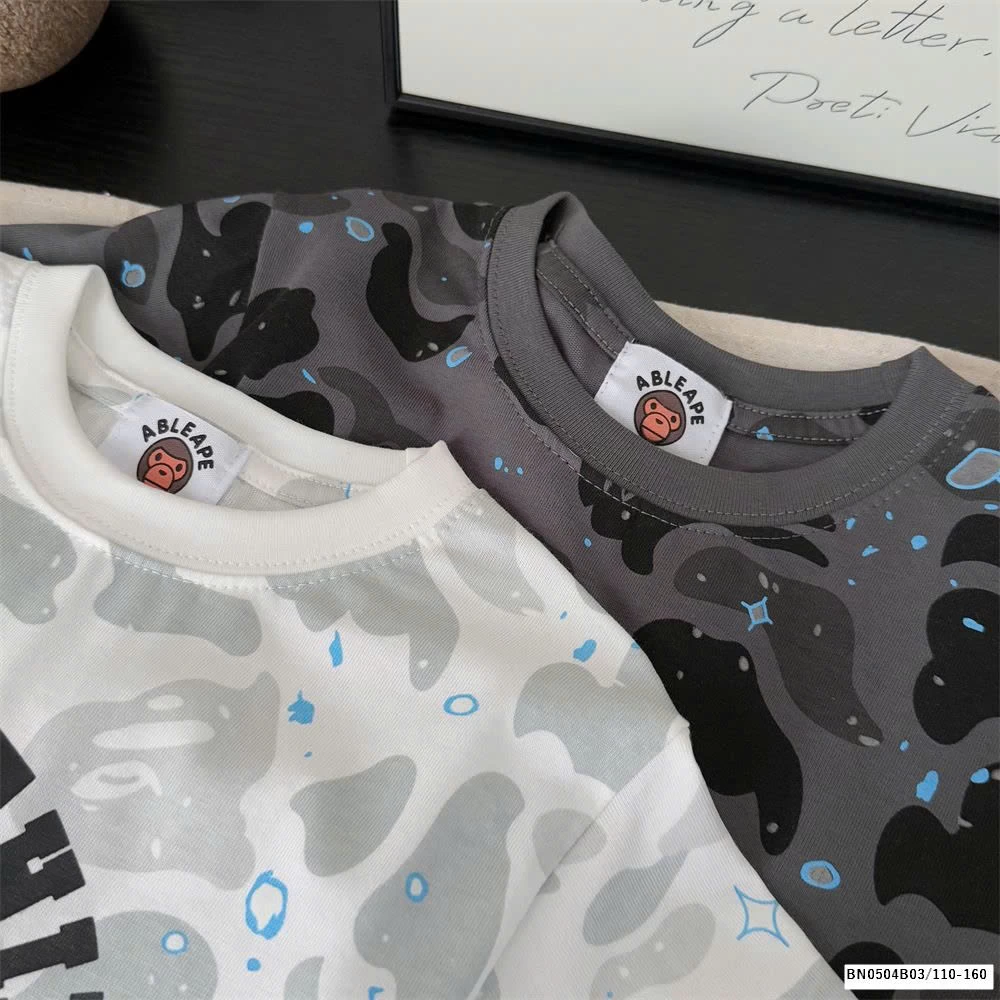 ÁO CỘC TAY HỌA TIẾT LOANG MÀU