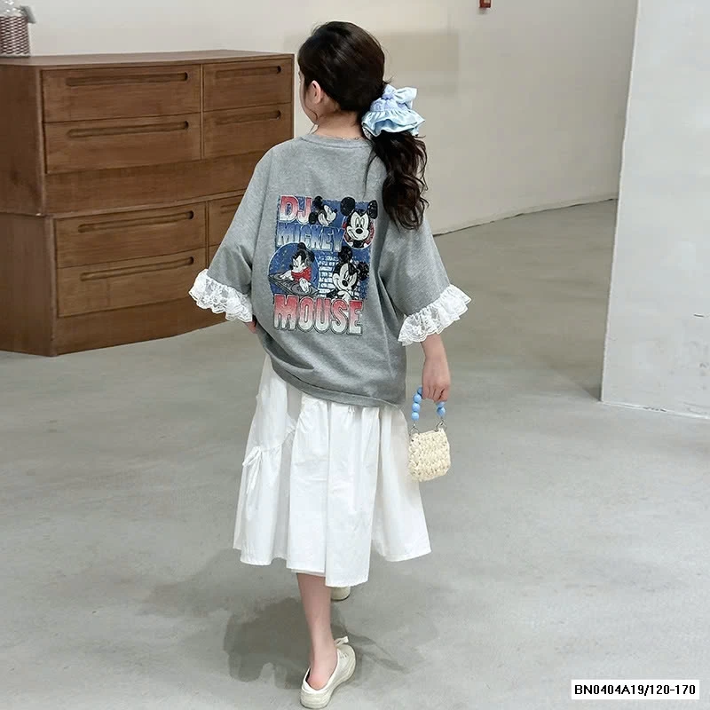 ÁO THUN OVERSIZE VIỀN REN