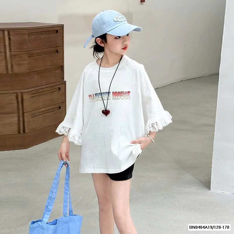ÁO THUN OVERSIZE VIỀN REN