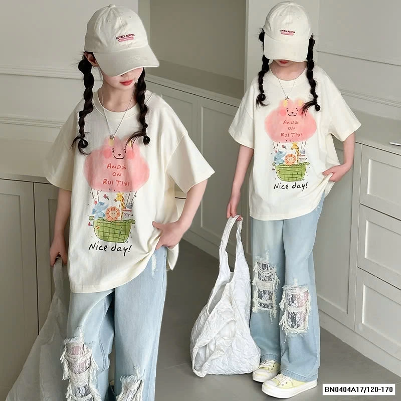 ÁO THUN HÌNH MIX JEANS SUÔNG SZ ĐẠI