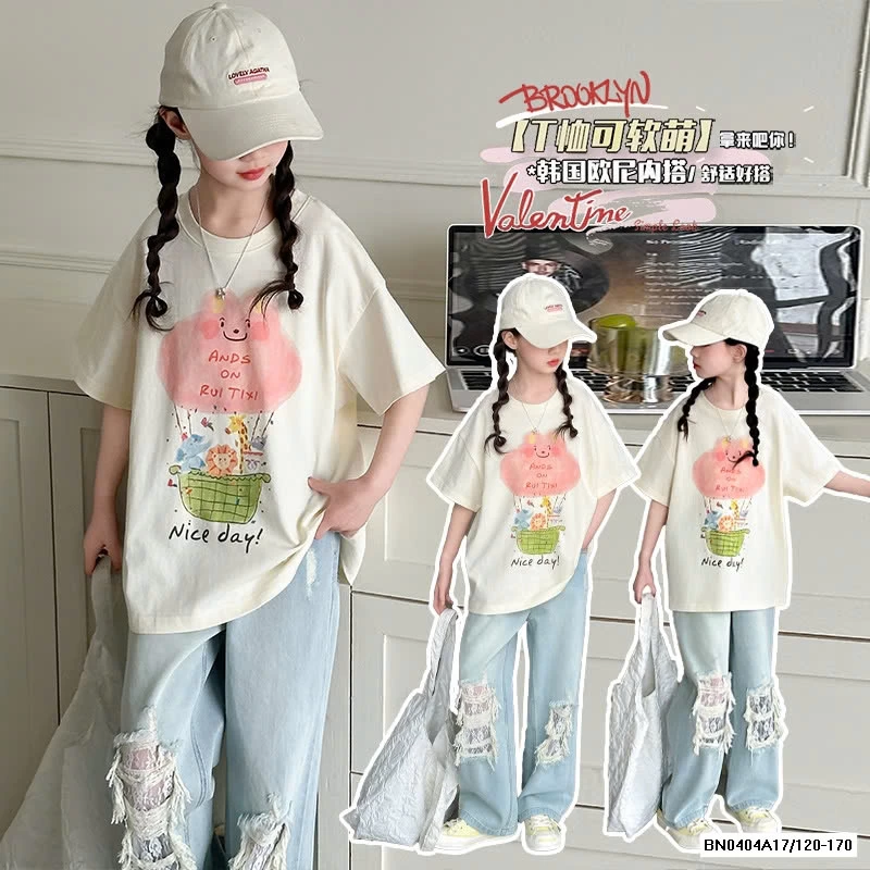 ÁO THUN HÌNH MIX JEANS SUÔNG SZ ĐẠI