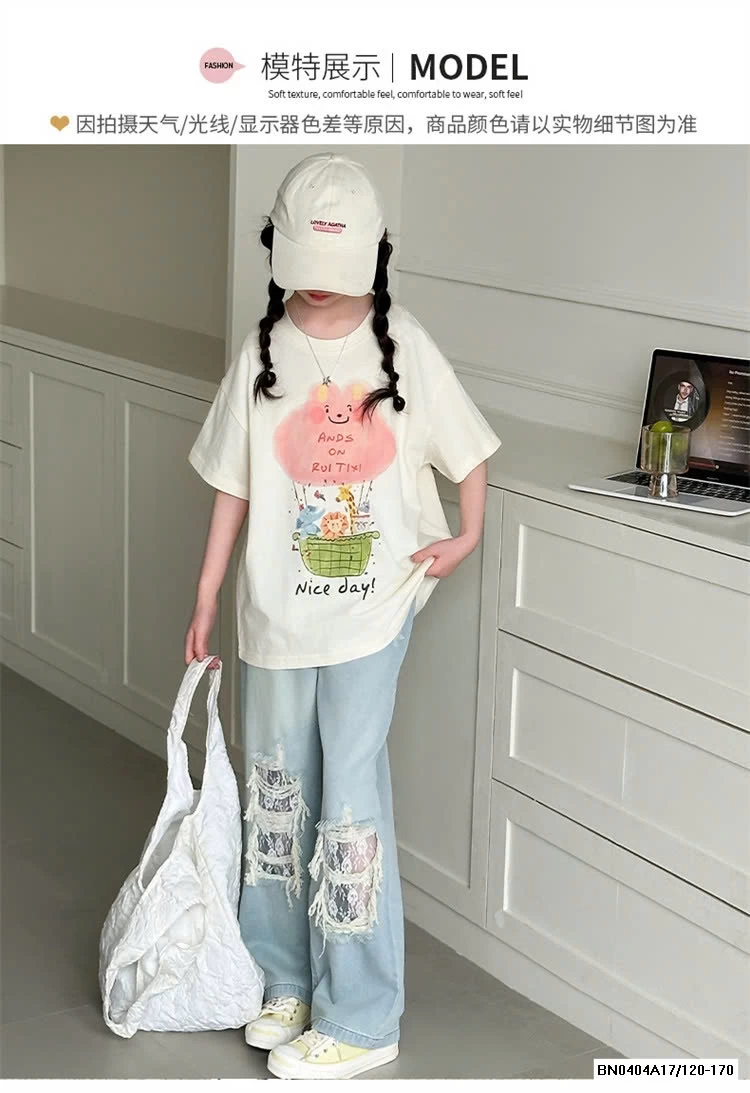 ÁO THUN HÌNH MIX JEANS SUÔNG SZ ĐẠI