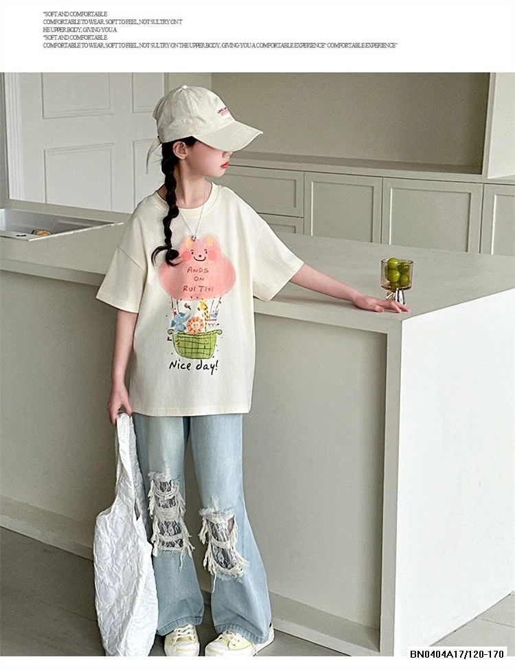 ÁO THUN HÌNH MIX JEANS SUÔNG SZ ĐẠI