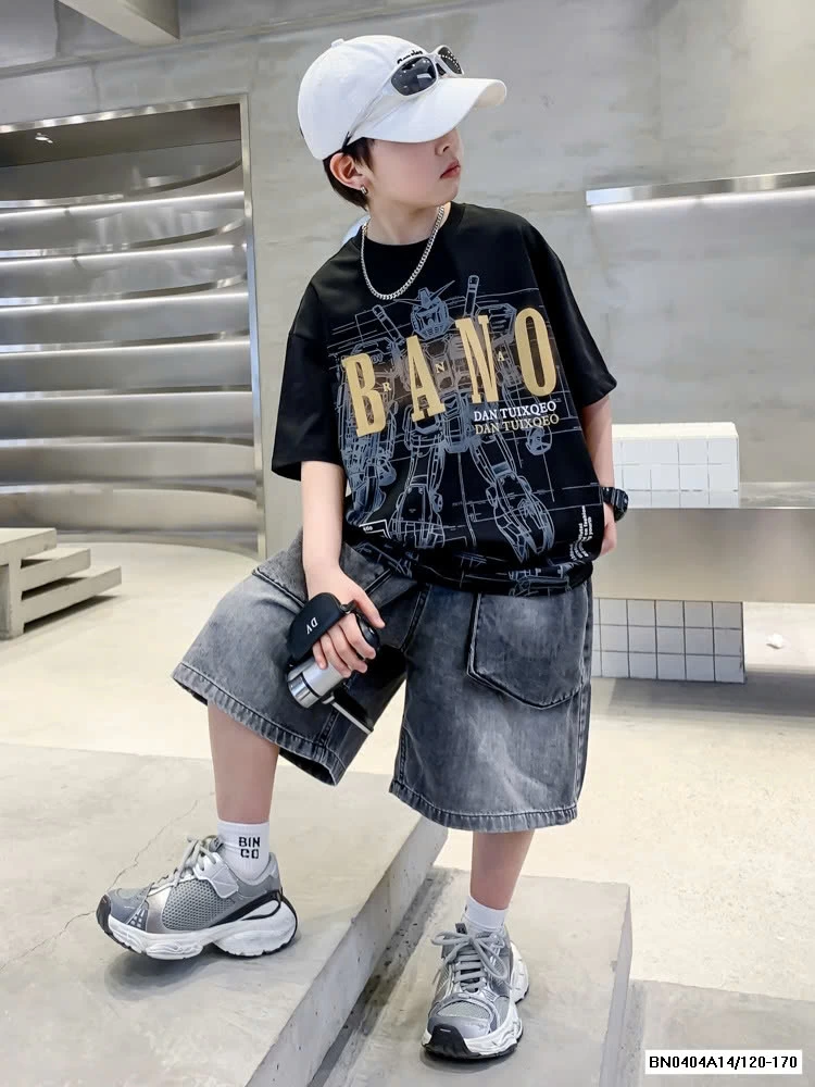 ÁO THUN LOANG MIX SHORT JEANS SZ ĐẠI