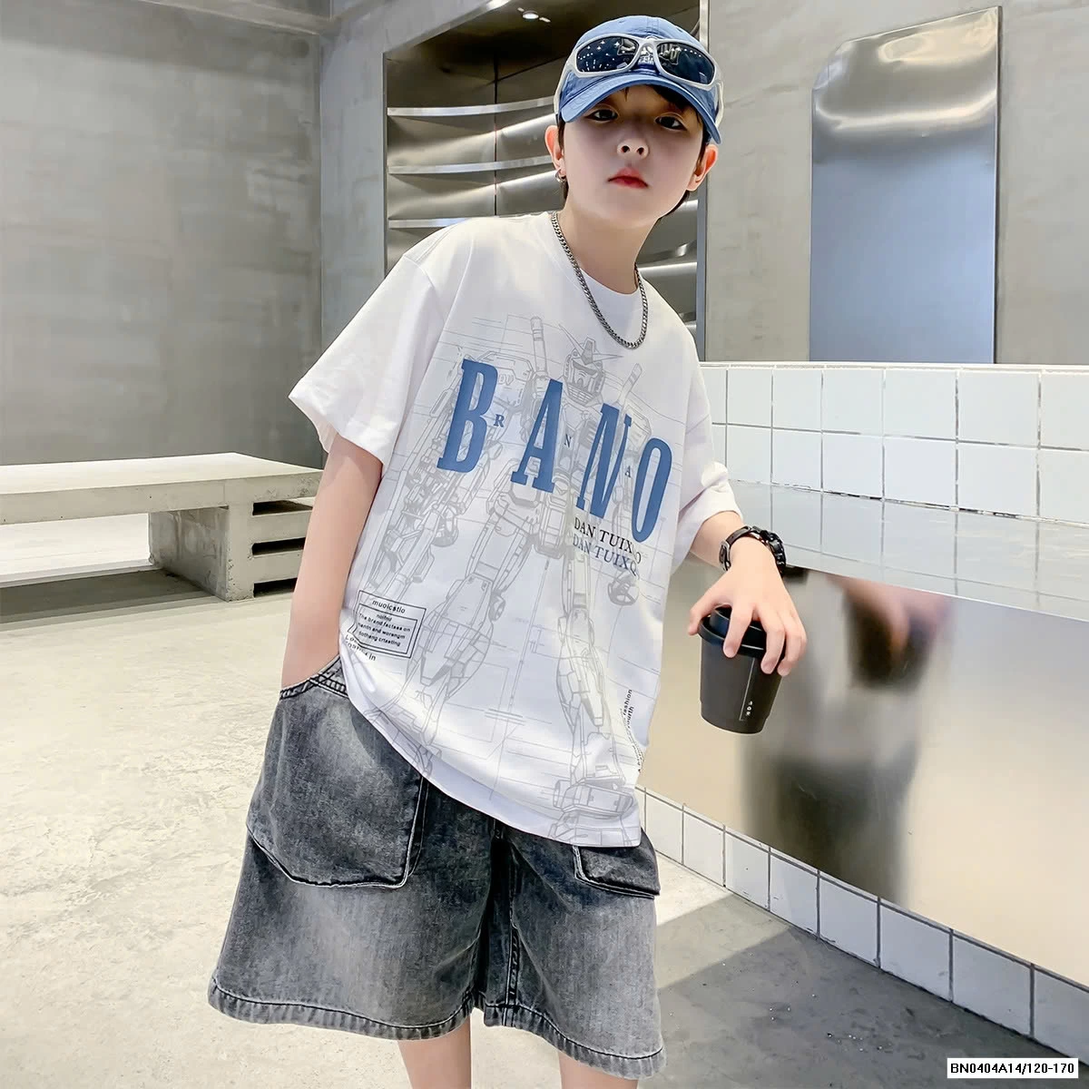 ÁO THUN LOANG MIX SHORT JEANS SZ ĐẠI