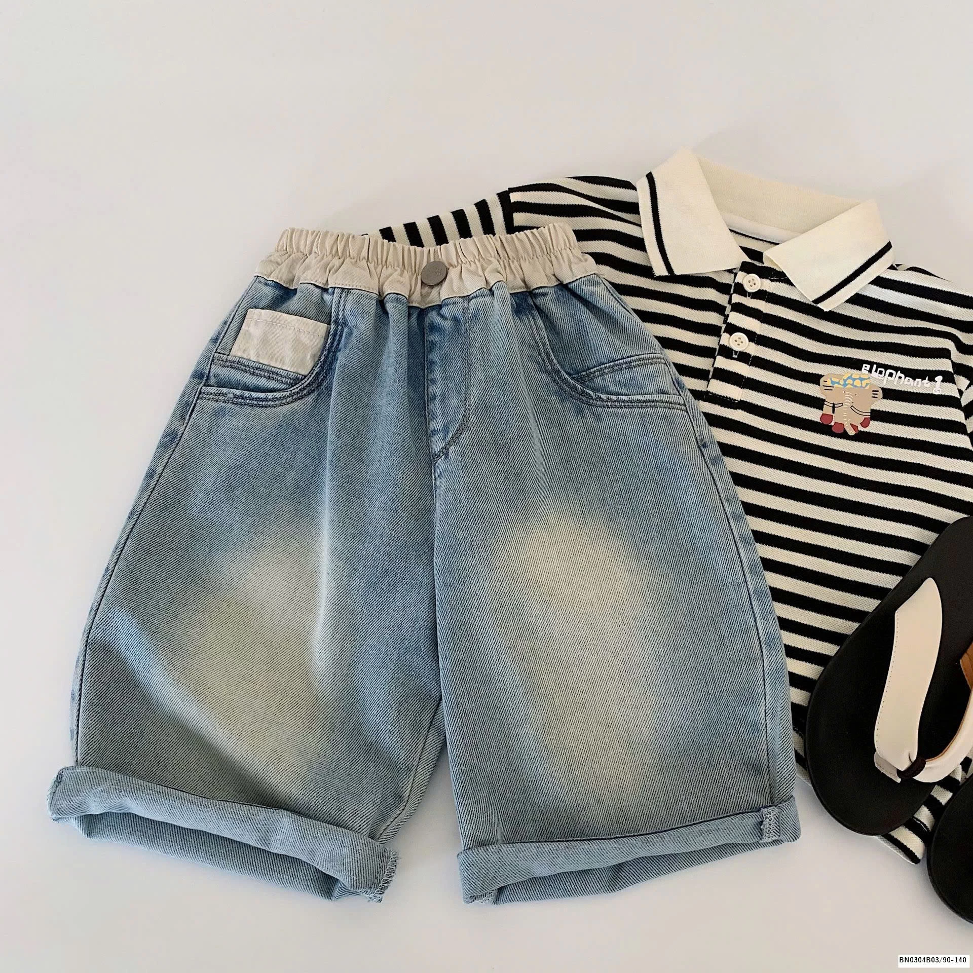 QUẦN JEAN BÉ TRAI PHỐI CẠP CHUN