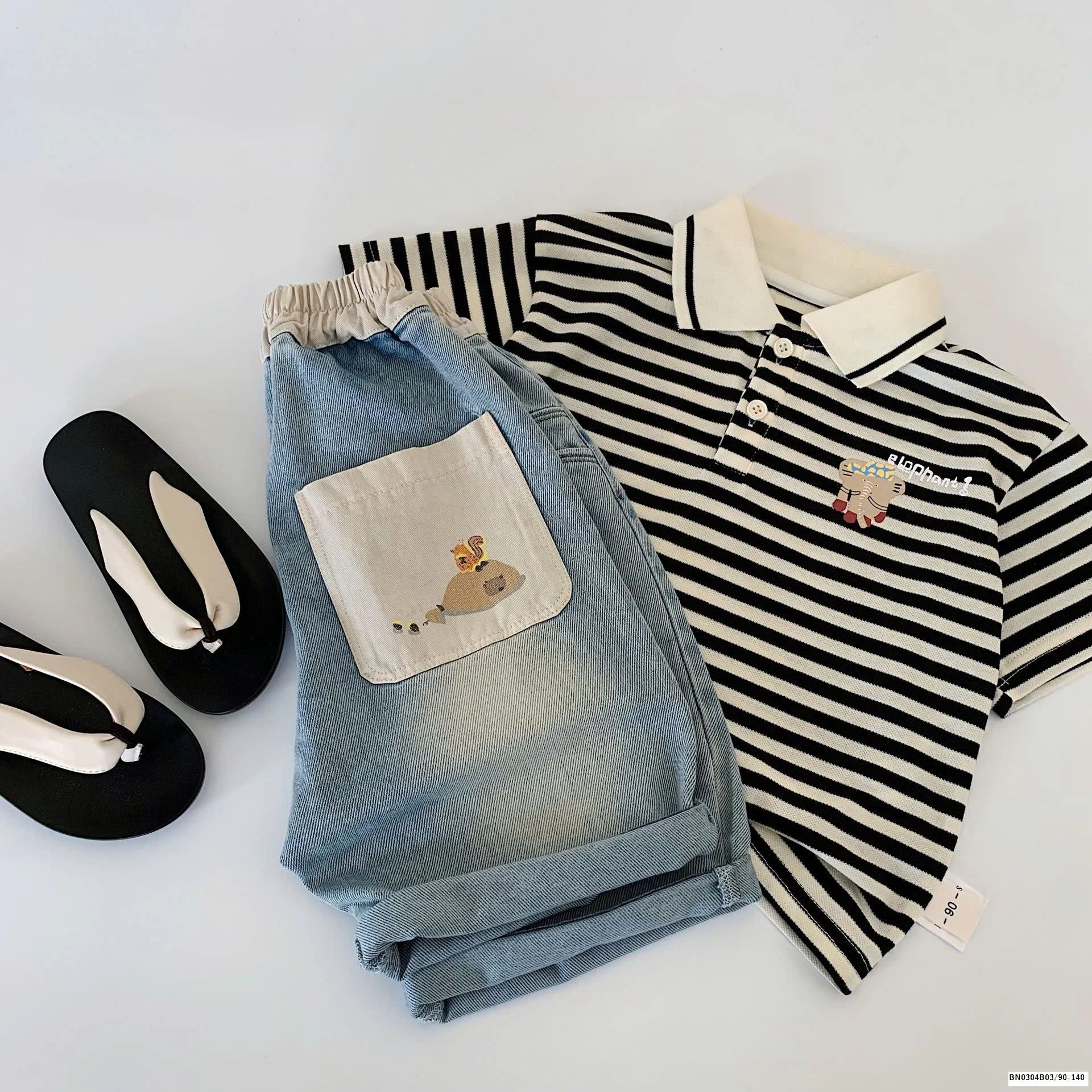 QUẦN JEAN BÉ TRAI PHỐI CẠP CHUN