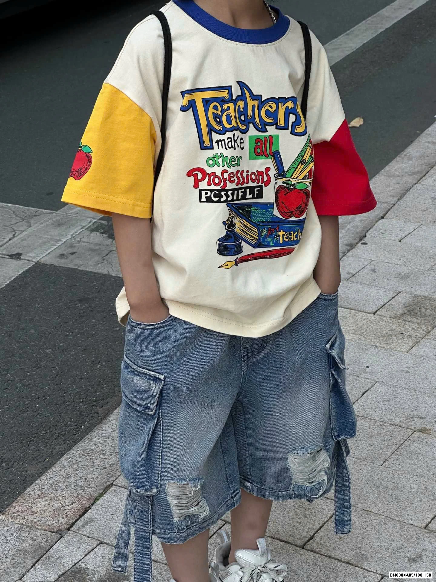 ÁO THUN PHỐI MÀU TAY