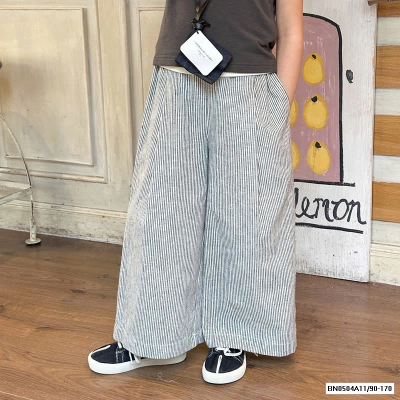 QUẦN ỐNG SUÔNG KẺ 25B047 AMBB