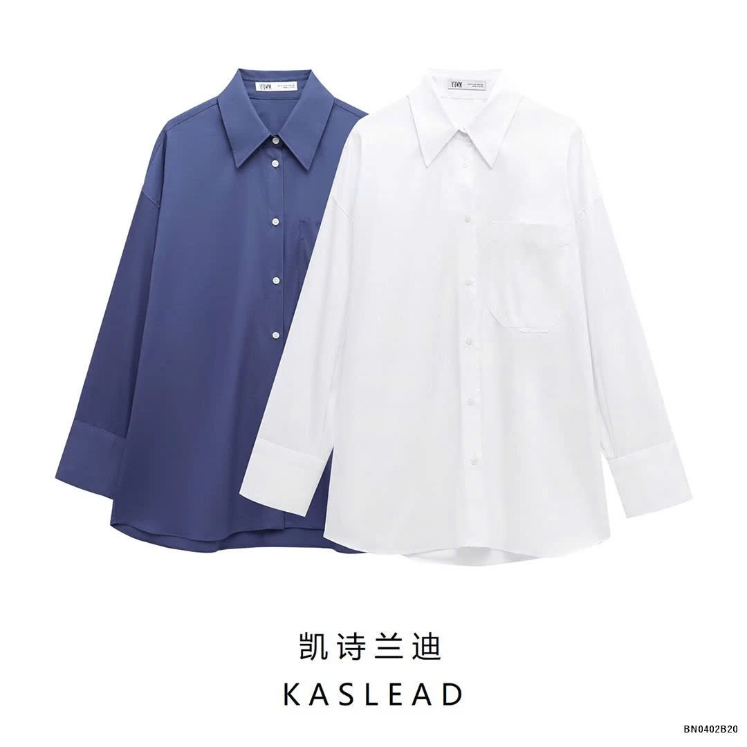 ÁO SƠ MI CỔ NHỌN TÚI LỆCH KASLEAD