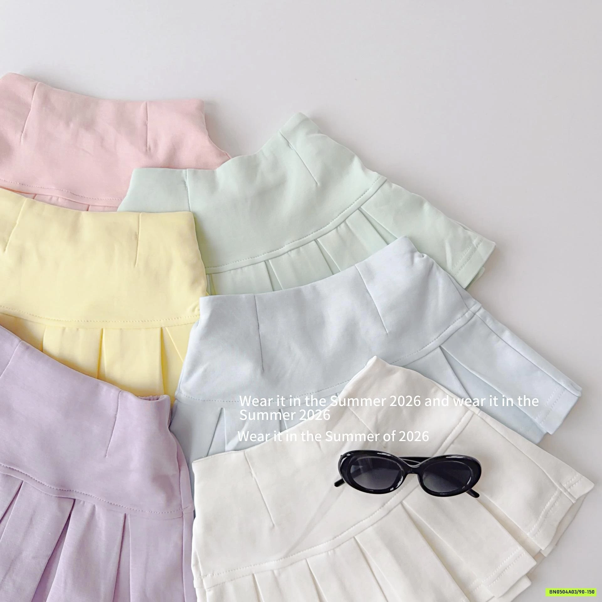 CHÂN VÁY COTTON XẾP LY T&QKIDS