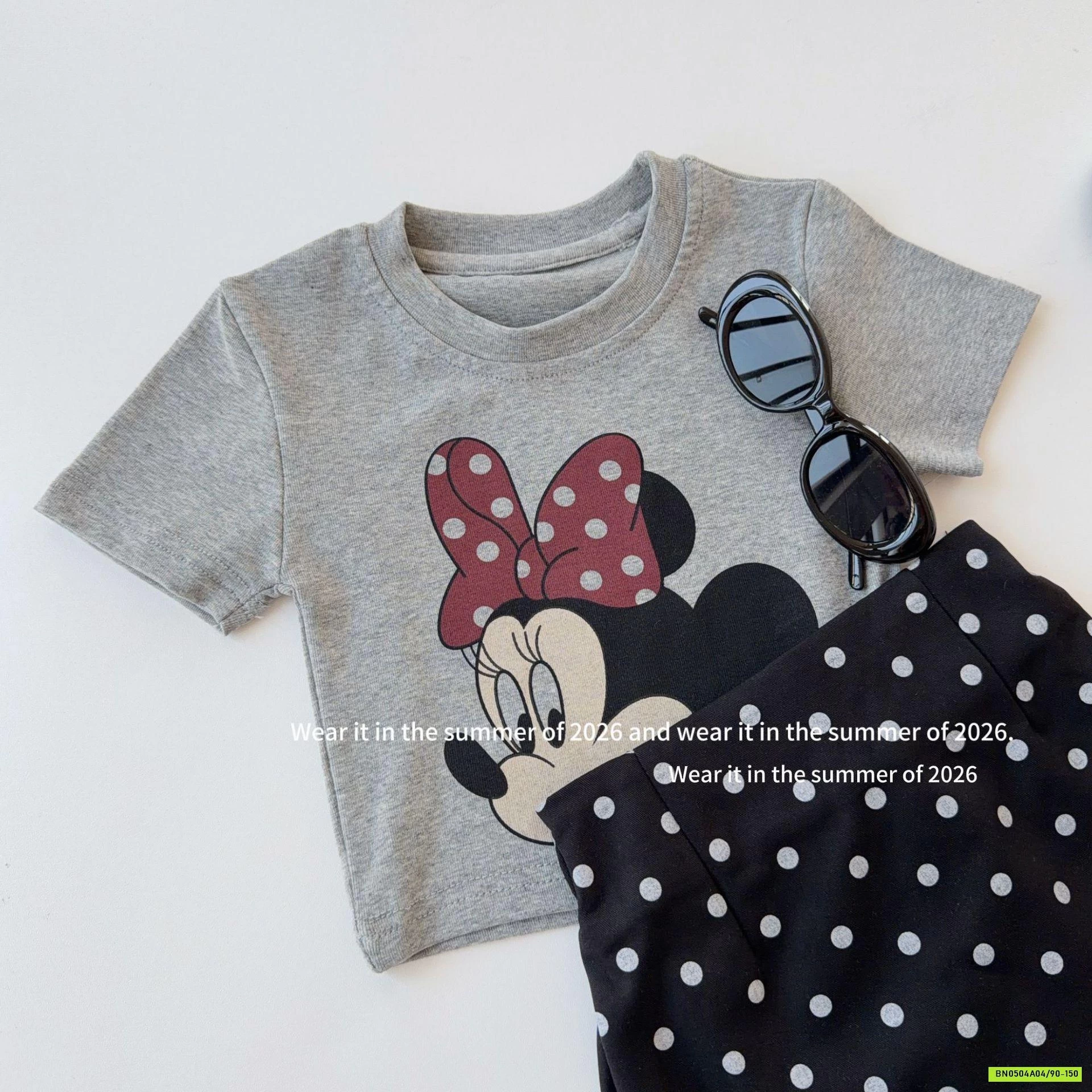 ÁO MICKEY XÁM MIX CV CHẤM BI T&QKIDS