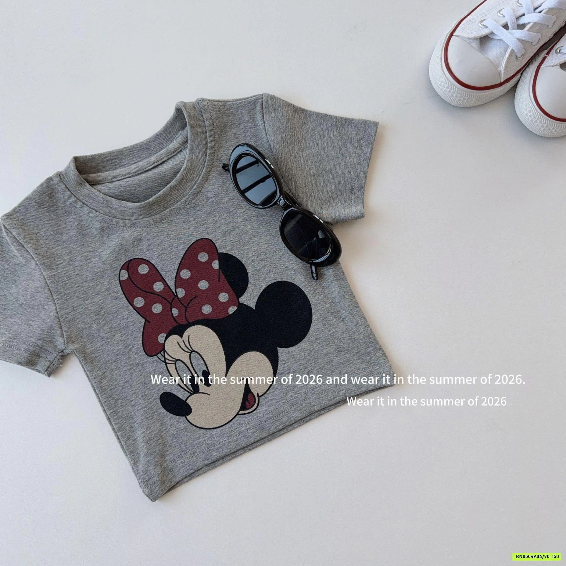 ÁO MICKEY XÁM MIX CV CHẤM BI T&QKIDS