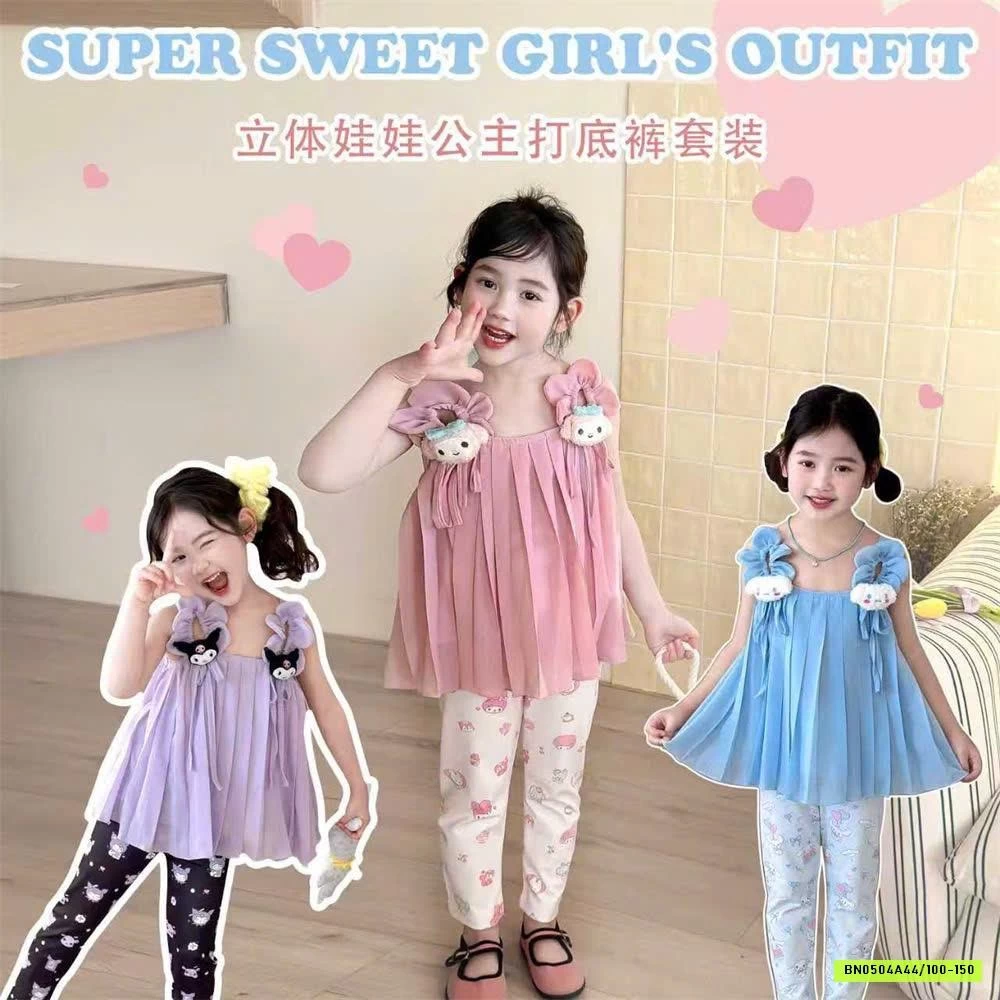SET LEGGING HOẠT HÌNH BÉ GÁI