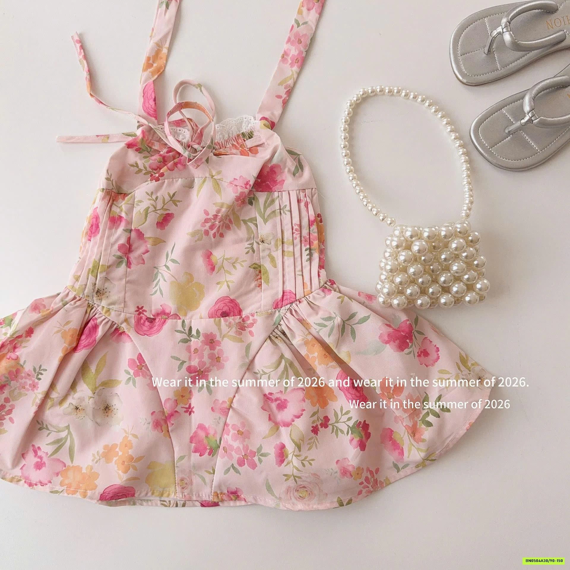 ĐẦM HOA BÍ CỔ YẾM T&QKIDS