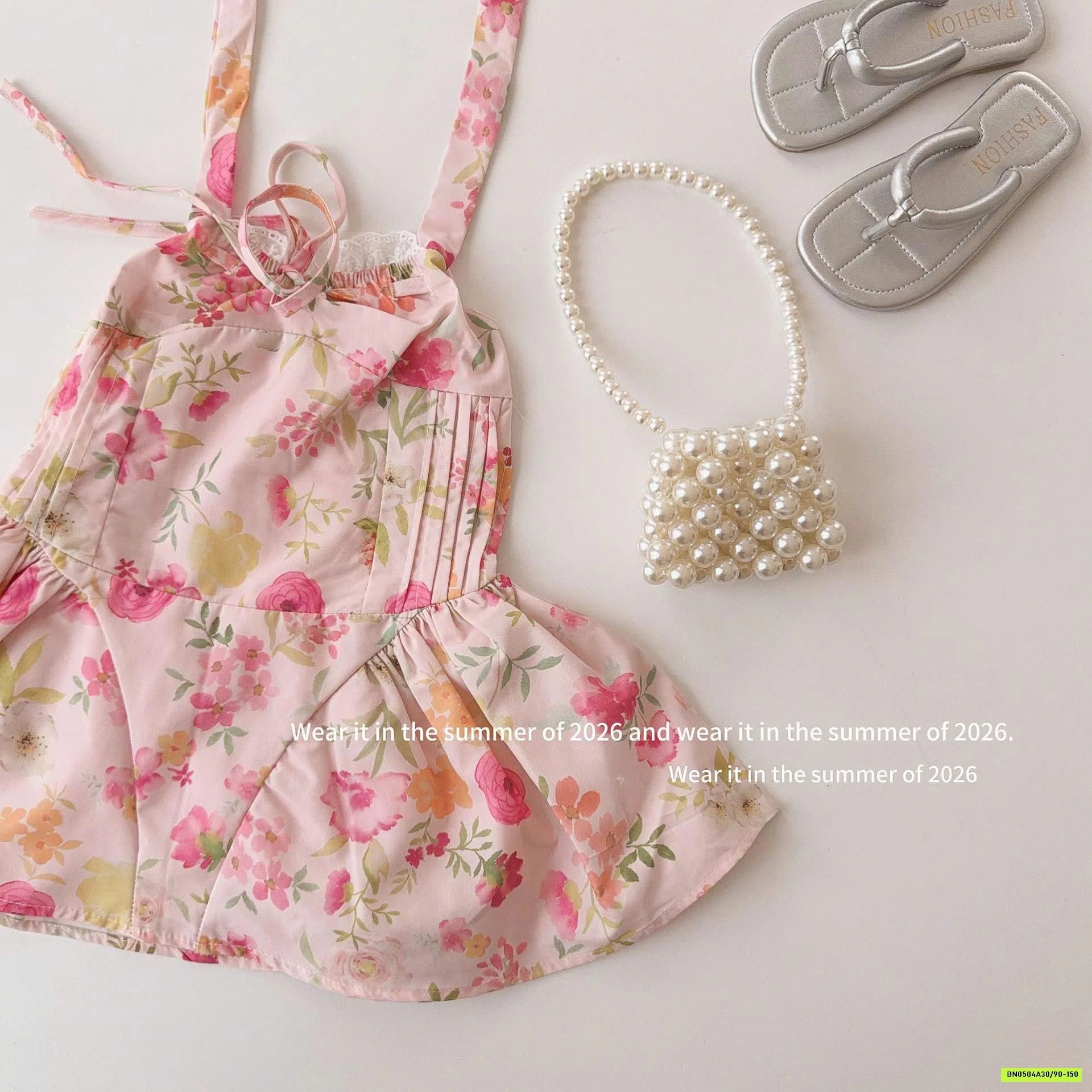 ĐẦM HOA BÍ CỔ YẾM T&QKIDS