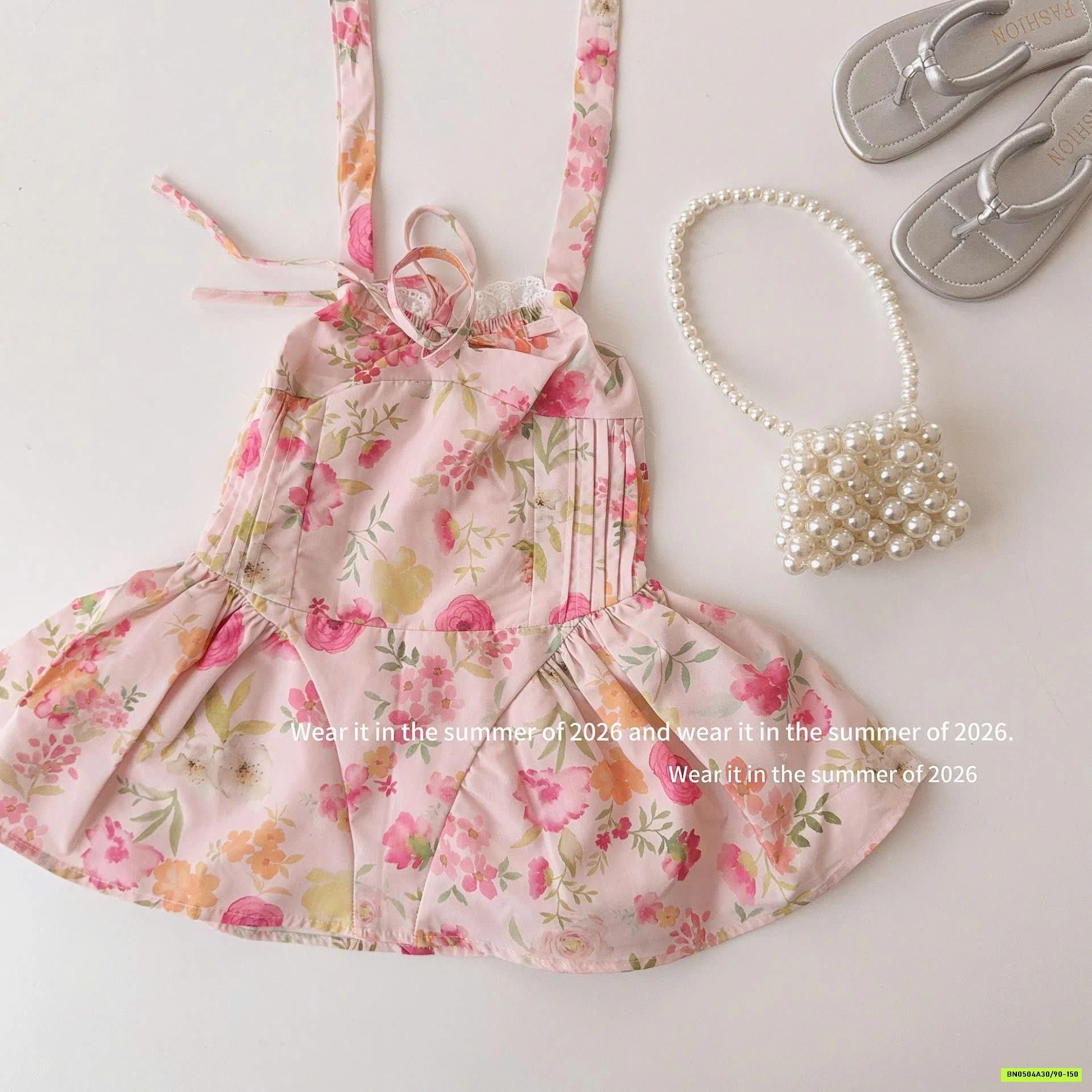 ĐẦM HOA BÍ CỔ YẾM T&QKIDS