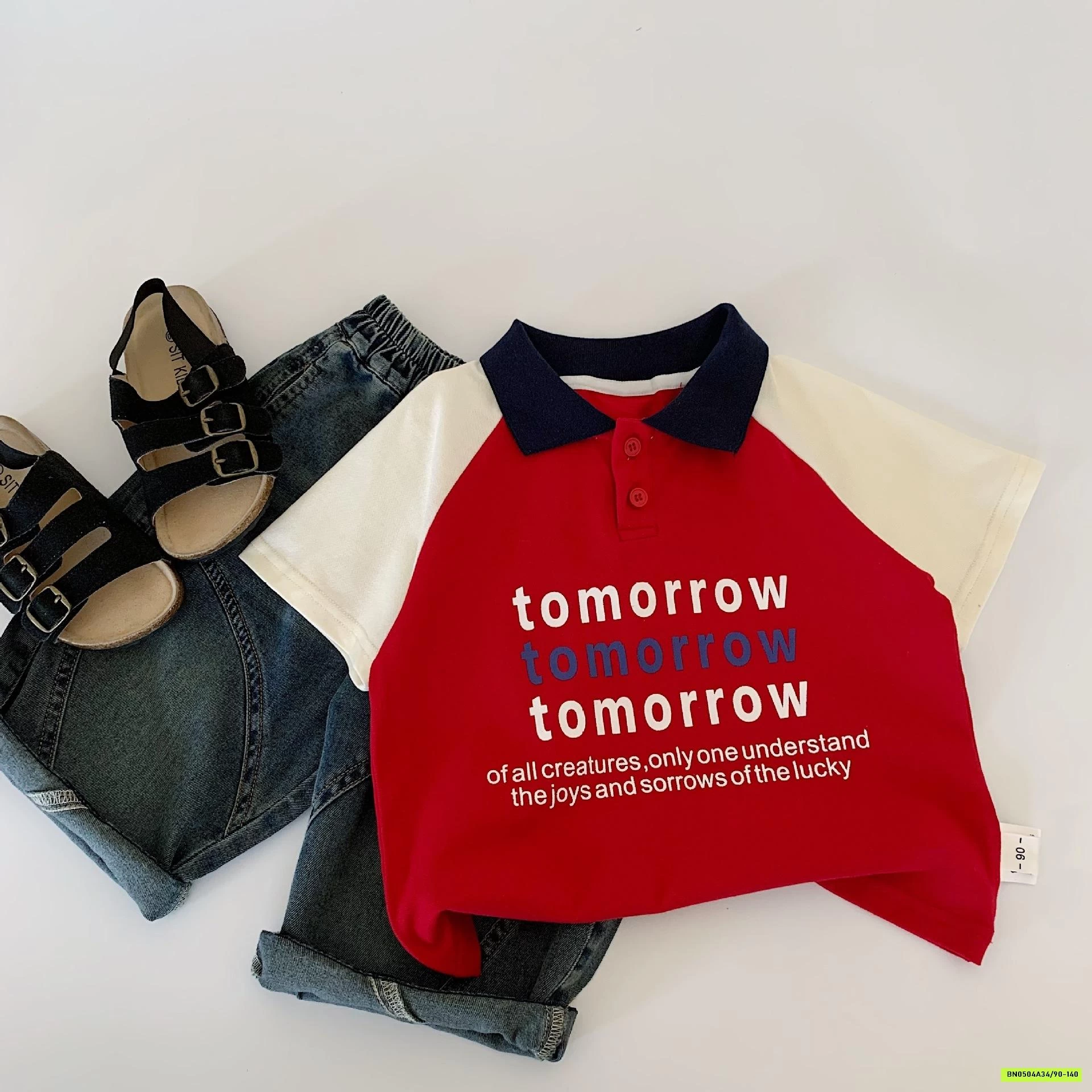 POLO ĐỎ PHỐI TAY KEM