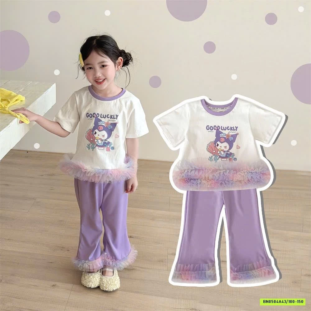 SÉT ÁO VIỀN BÈO MIX QUẦN LOE