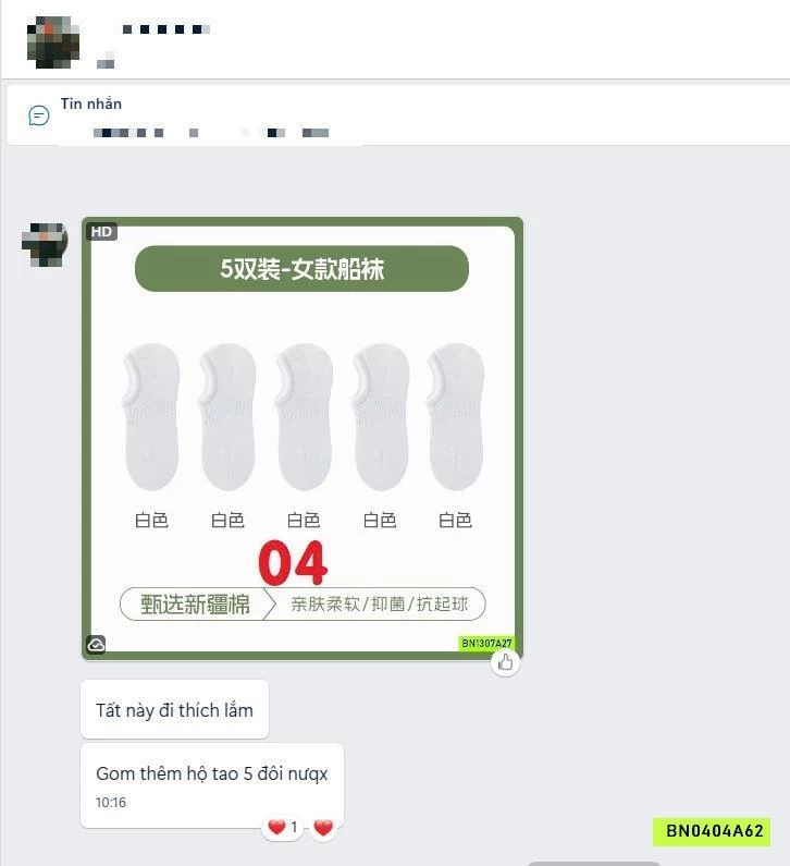 SÉT 5Đ TẤT LƯỜI NỮ THOÁNG KHÍ