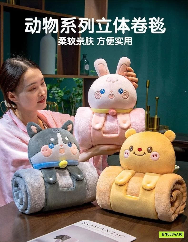GẤU BÔNG CUỘN CHĂN 2IN1