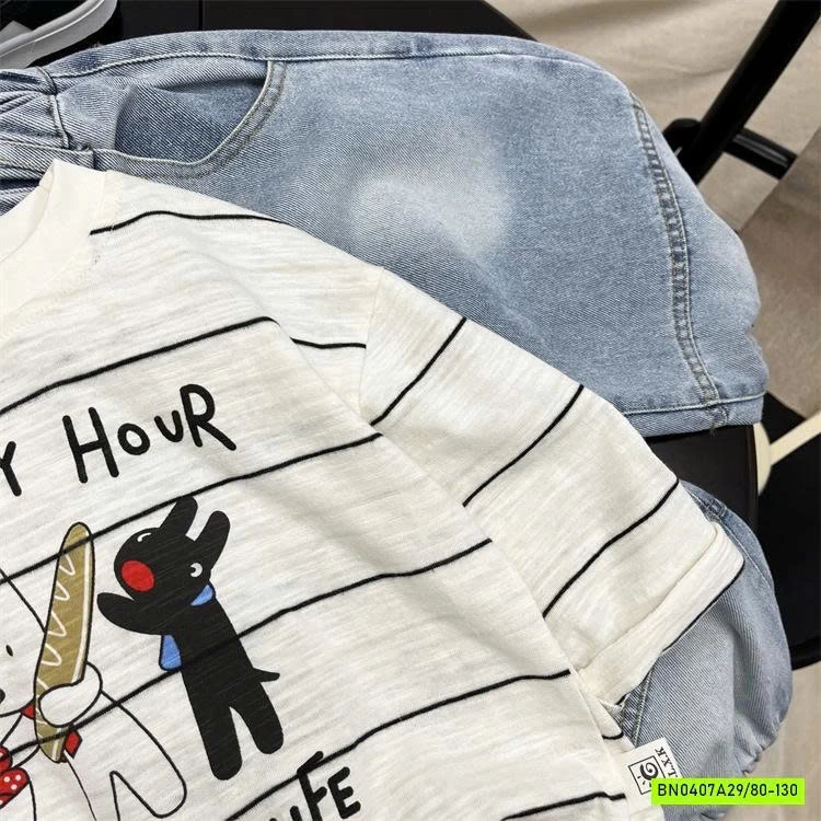 ÁO THUN CÚN KẺ NGANG DÀI TAY