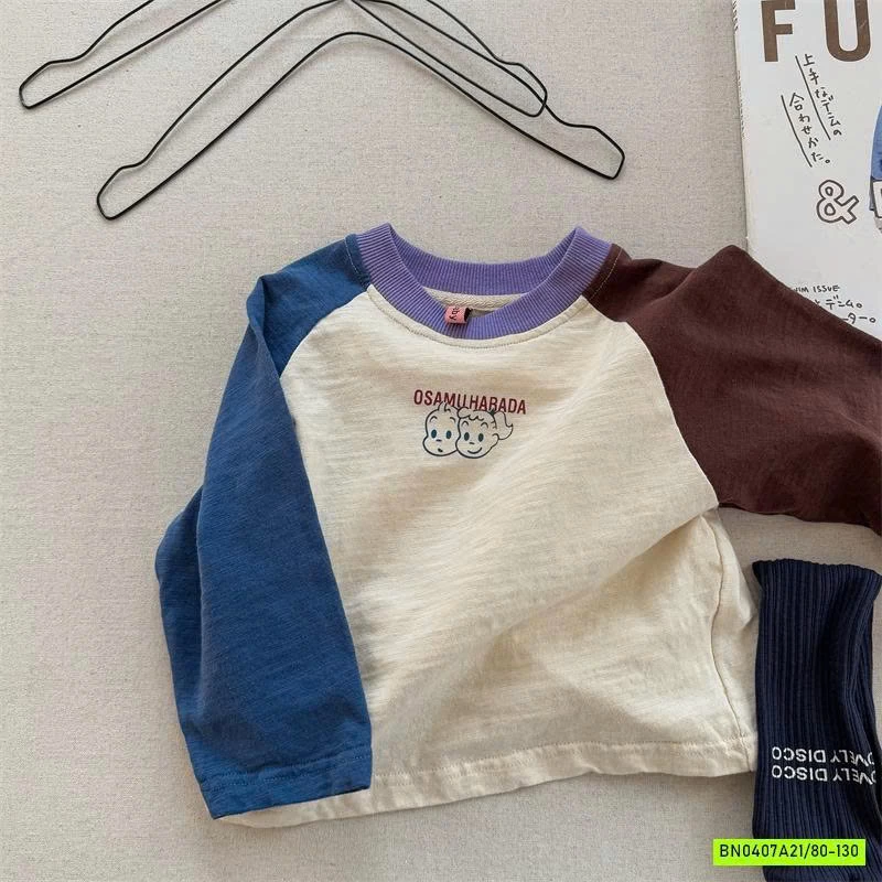 ÁO THUN XƯỚC PHỐI MÀU TAY ADBABY