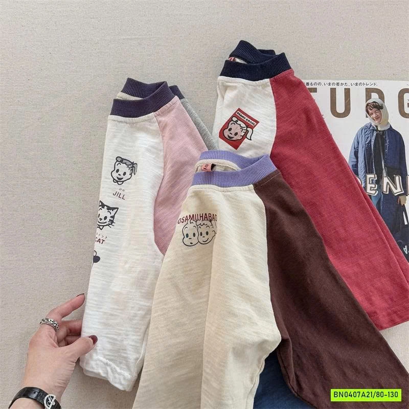 ÁO THUN XƯỚC PHỐI MÀU TAY ADBABY