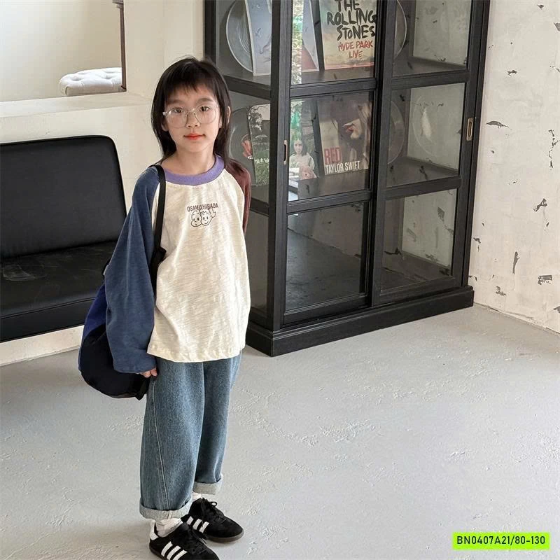 ÁO THUN XƯỚC PHỐI MÀU TAY ADBABY