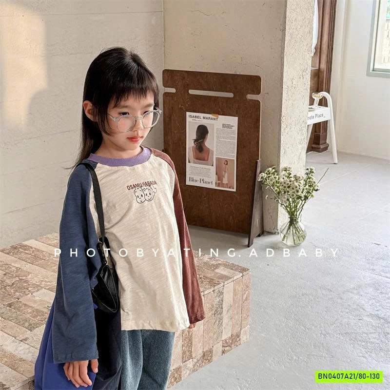 ÁO THUN XƯỚC PHỐI MÀU TAY ADBABY