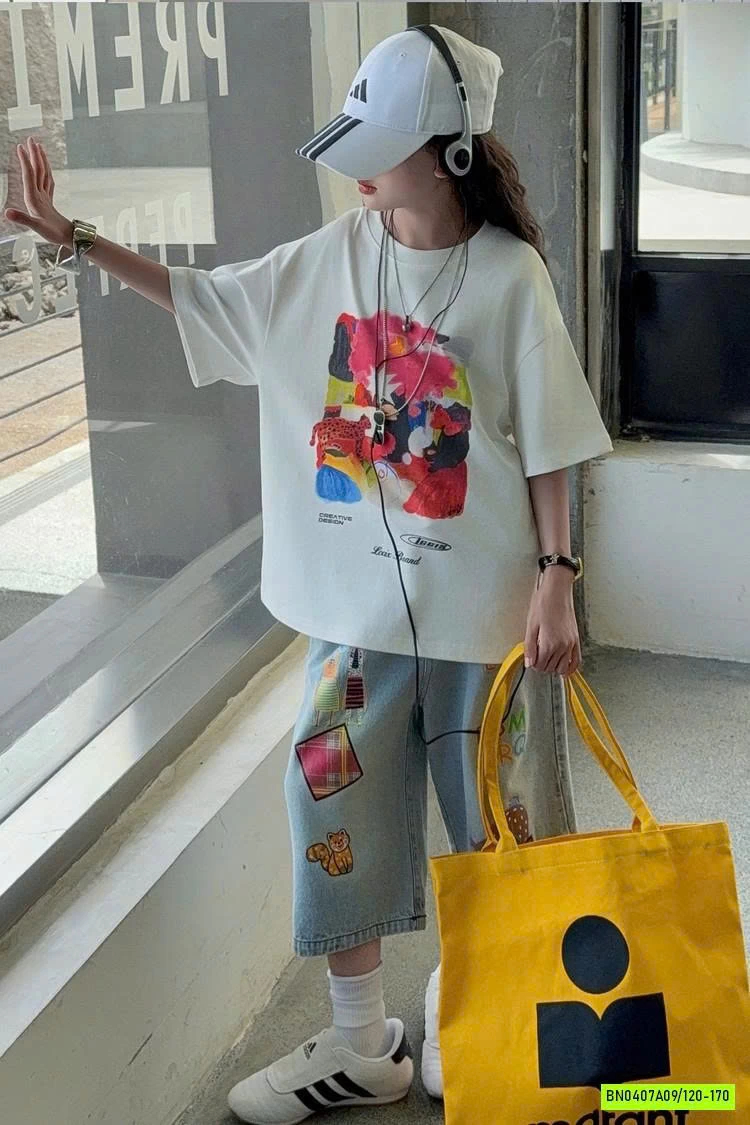 SÉT ÁO MIX QUẦN LỠ HÌNH VẼ SZ ĐẠI