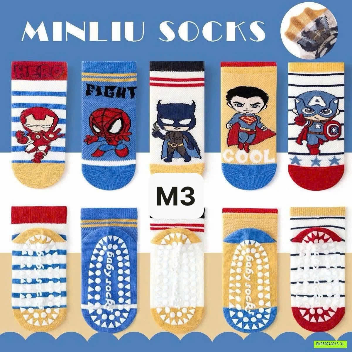 SET 5 ĐÔI TẤT CHỐNG TRƯỢT NHÀ MINLIU